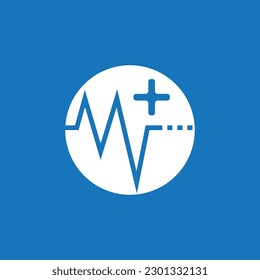 Heart beat logo or pulse line logo for medical medicine with modern vector illustration concept