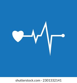 Logo de latido cardíaco o logotipo de línea de pulso para medicina médica con concepto de ilustración vectorial moderna