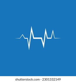 Logo de latido cardíaco o logotipo de línea de pulso para medicina médica con concepto de ilustración vectorial moderna