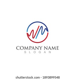 Heart beat logo and symbol vector