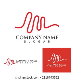 Heart beat  logo and symbol vector