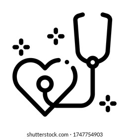 heart beat measurements icon vector. heart beat measurements sign. isolated contour symbol illustration