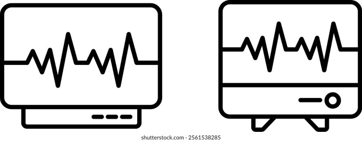 "Heart Beat Monitor Icon Design for Health, Medical, and Monitoring Applications"