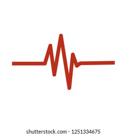 Heart Beat Monitor Pulse Line Art Vector Icon For Medical Apps And Websites. Vector Illustration.