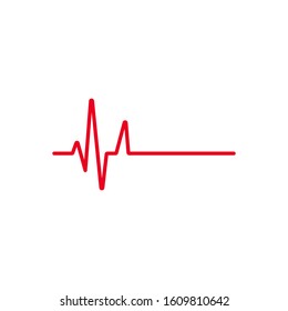 Heart Beat Monitor Pulse Line Art Icon For Medical Apps And Websites Isolated On White Background EPS Vector