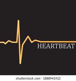 Heart beat monitor pulse line art vector icon, Ecg heartbeat. cardiology symbol. logo for cardiologist. Medical icon