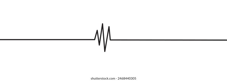 Heart beat monitor pulse line art vector icon for medical apps and websites