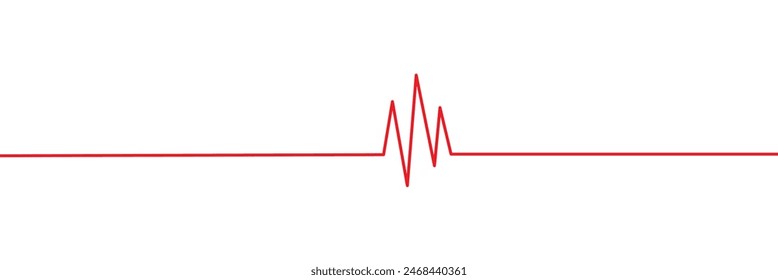 Heart beat monitor pulse line art vector icon for medical apps and websites