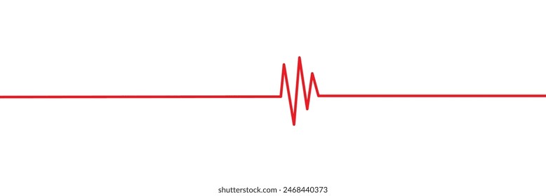 Heart beat monitor pulse line art vector icon for medical apps and websites