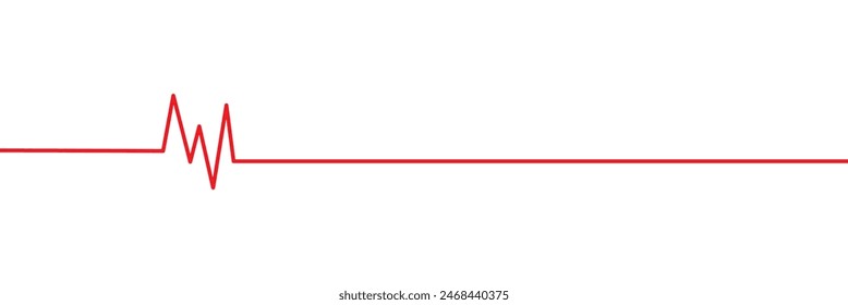 Heart beat monitor pulse line art vector icon for medical apps and websites