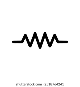 Heart beat monitor pulse line icon. Black Heart beat monitor pulse line icon on white background