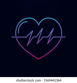 Heart beat nolan icon. Simple thin line, outline vector of medecine icons for ui and ux, website or mobile application