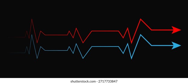 
heart beat on ecg vector. heartbeat line icon. vector illustration PNG Formet. Neon glowing blue heartbeat line on transparent background. Modern clean medical symbol isolated on transparent