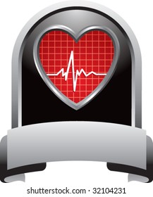 heart beat on silver display