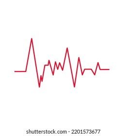 Heart beat on a white background. Vector illustration