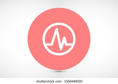 Heart beat pulse flat icon for medical applications and websites. Heartbeat / heart beat pulse icon. Heart beat flat vector icon for medical apps and websites icon.