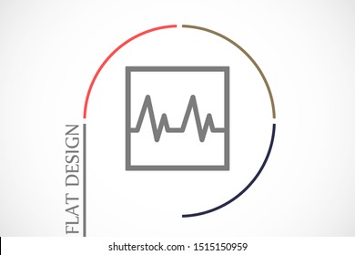 Heart beat pulse flat icon for medical applications and websites. Heartbeat / heart beat pulse icon. Heart beat flat vector icon for medical apps and websites icon.