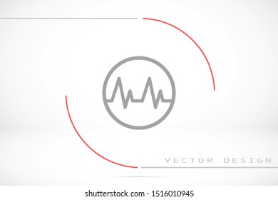Heart beat pulse flat icon for medical applications and websites. Heartbeat / heart beat pulse icon. Heart beat flat vector icon for medical apps and websites icon.