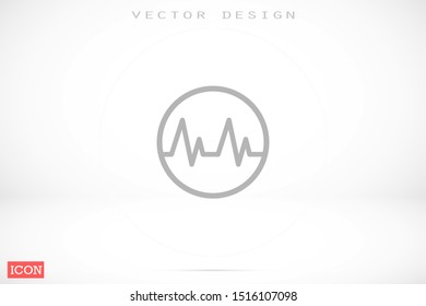 Heart beat pulse flat icon for medical applications and websites. Heartbeat / heart beat pulse icon. Heart beat flat vector icon for medical apps and websites icon.