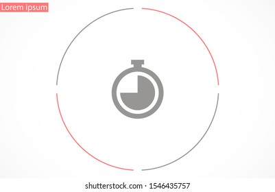Heart beat pulse flat icon for medical applications and websites. 