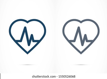Heart beat pulse flat icon for medical applications and websites. Heartbeat / heart beat pulse icon. Heart beat flat vector icon for medical apps and websites icon.