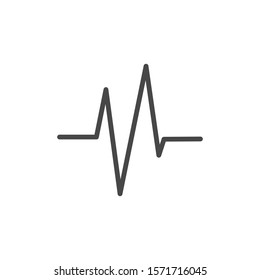 Heart beat pulse flat icon for medical applications and websites. Heartbeat / heart beat pulse icon. Heart beat flat vector icon for medical apps and websites icon.