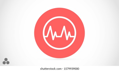 Heart beat pulse flat icon for medical applications and websites. Heartbeat / heart beat pulse icon. Heart beat flat vector icon for medical apps and websites icon.