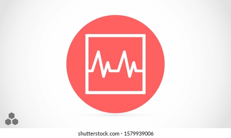 Heart beat pulse flat icon for medical applications and websites. Heartbeat / heart beat pulse icon. Heart beat flat vector icon for medical apps and websites icon.