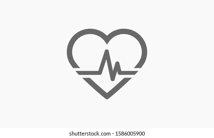 Heart beat pulse flat icon for medical applications and websites. Heartbeat / heart beat pulse icon. Heart beat flat vector icon for medical apps and websites icon. 