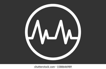 Heart beat pulse flat icon for medical applications and websites. Heartbeat / heart beat pulse icon. Heart beat flat vector icon for medical apps and websites icon.
