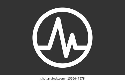 Heart beat pulse flat icon for medical applications and websites. Heartbeat / heart beat pulse icon. Heart beat flat vector icon for medical apps and websites icon.