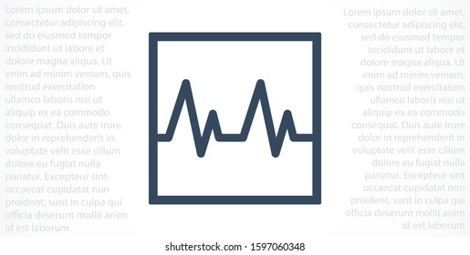 Heart beat pulse flat icon for medical applications and websites. Heartbeat / heart beat pulse icon. Heart beat flat vector icon for medical apps and websites icon.
