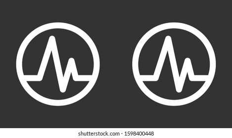 Heart beat pulse flat icon for medical applications and websites. Heartbeat / heart beat pulse icon. Heart beat flat vector icon for medical apps and websites icon.