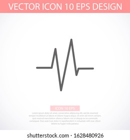 Heart beat pulse flat icon for medical applications and websites. Heartbeat / heart beat pulse icon. Heart beat flat vector icon for medical apps and websites icon.