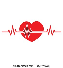 Heart beat pulse icon for logo, apps, UI and websites, Medical healthy concept,  Vector illustration.