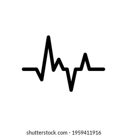 heart beat pulse icon vector illustration. Heart beat monitor pulse line art vector icon. heartbeat line icon vector illustration.