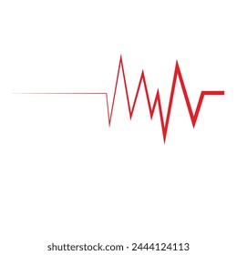 Heart beat pulse line logo vector