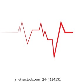 Heart beat pulse line logo vector