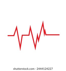 Heart beat pulse line logo vector