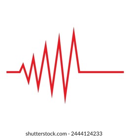 Heart beat pulse line logo vector