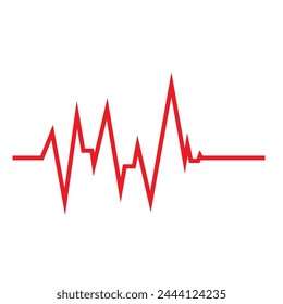 Heart beat pulse line logo vector
