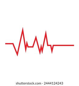 Heart beat pulse line logo vector