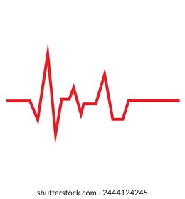 Heart beat pulse line logo vector