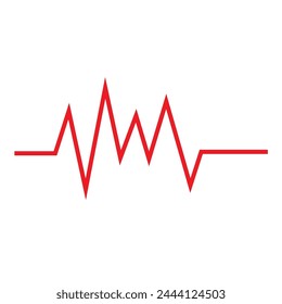Heart beat pulse line logo vector