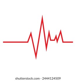 Heart beat pulse line logo vector