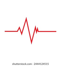 Heart beat pulse line logo vector