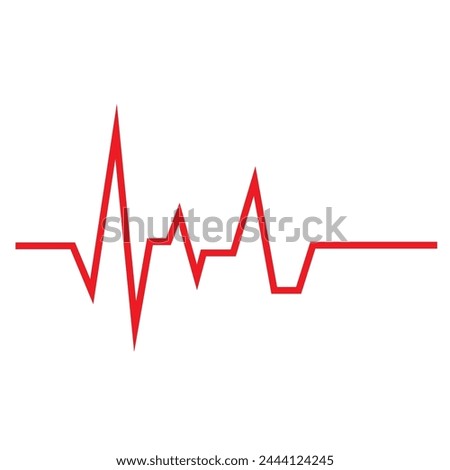 Heart beat pulse line logo vector