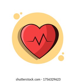 icono del vector de pulso de latido cardíaco para uso médico