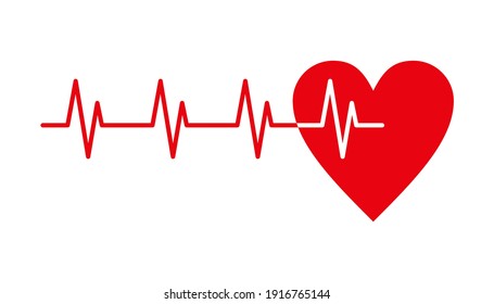 Heart beat pulse vector illustration.