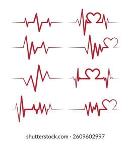 Heart Beat Pulse Vector Illustration